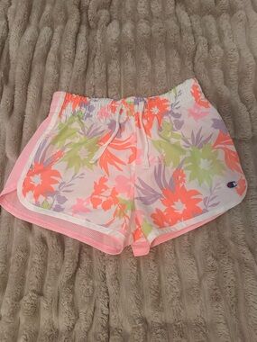 Champion Floral Athletic Shorts in Pink, Coral, Lavender and Lime